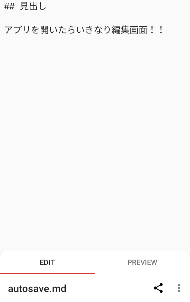 Simple Markdownの編集画面